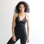 Organic Cotton Camisole with Lace Trim