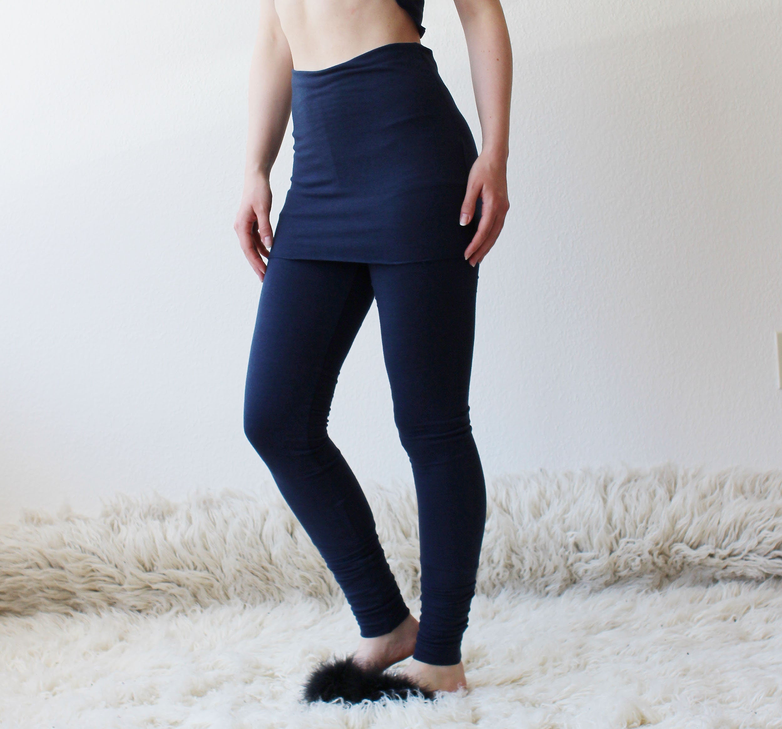Organic Cropped Leggings in Tencel and Organic Cotton Stretch