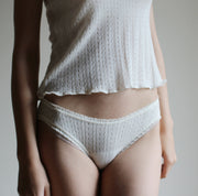 silk and cashmere sweater knit panties