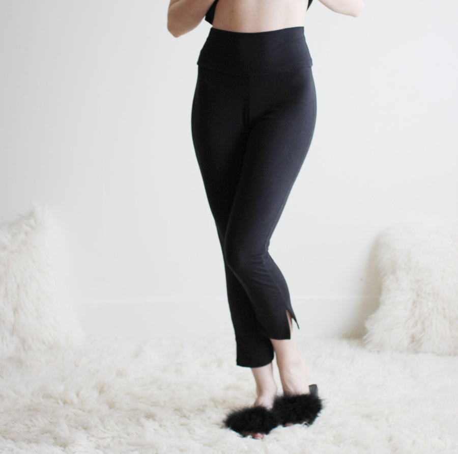 Organic Cotton Leggings with cropped hem detail