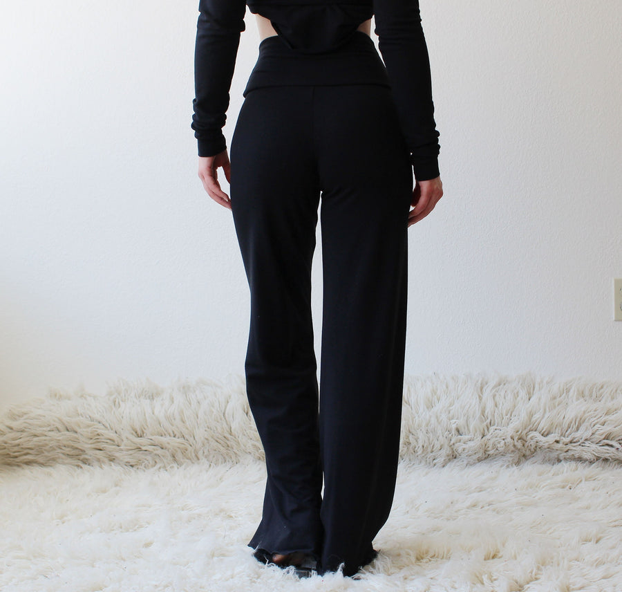 Wide leg pants with a high waist