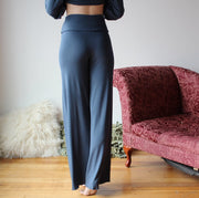 bamboo foldover lounge pants with a wide legs