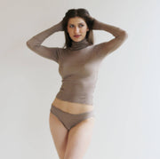 Silk Cashmere Sweater, Sheer Turtleneck