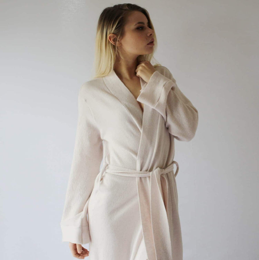 Long Merino Wool Robe, Womens Full Length Robe