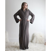 Merino Wool Knit Robe: Full Length, Soft Sleepwear, size XL
