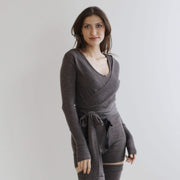 2 Piece Sweater Set includes Wool Cardigan Shrug and Cropped Tank Top