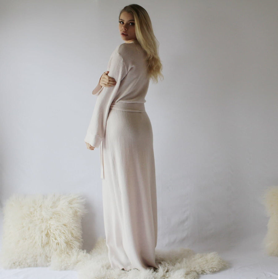 Long Merino Wool Robe, Womens Full Length Robe