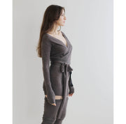 Wool Wrap Cardigan Shrug, 100% Merino Wool, Cropped Sweater, size XL