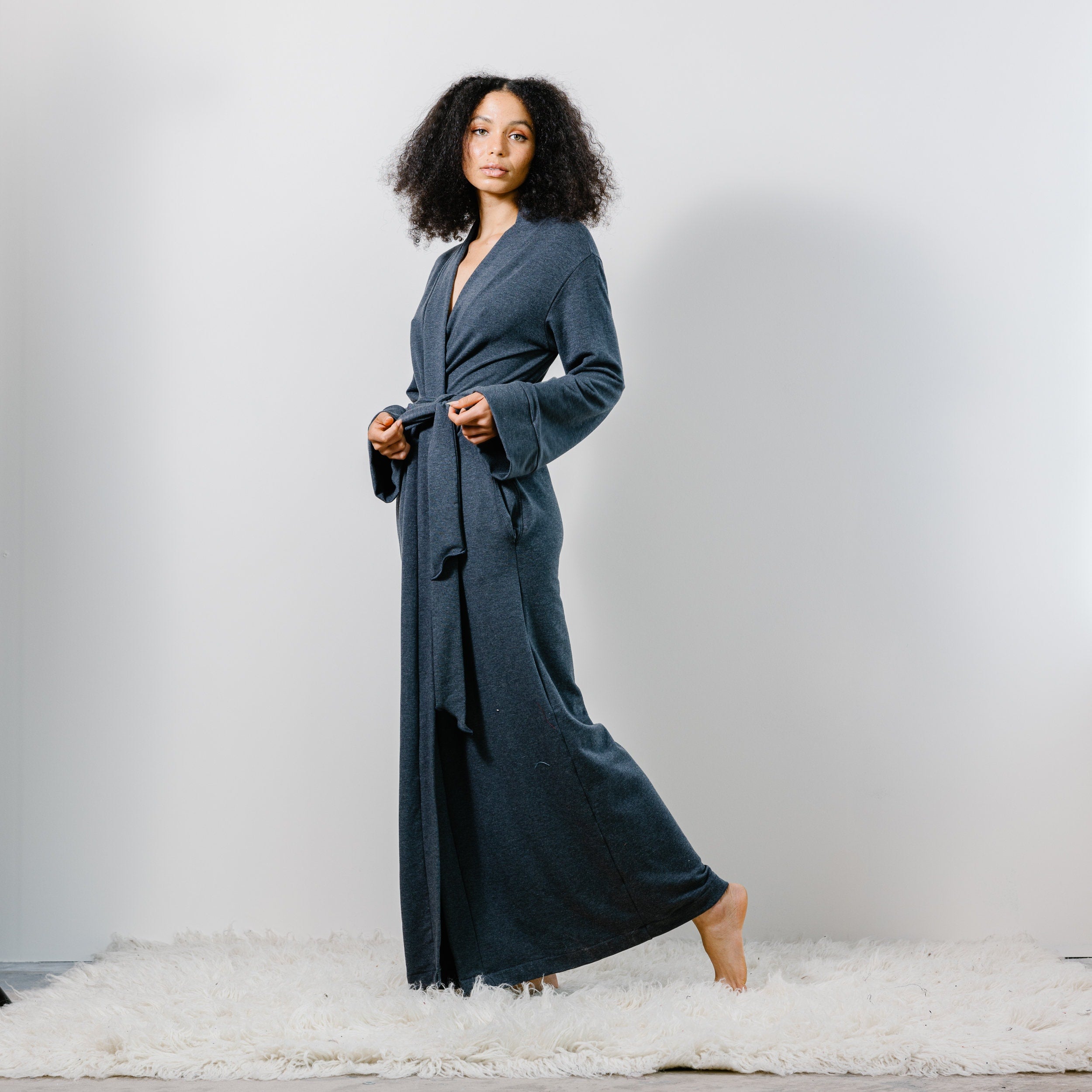 Womens Long Robe with pockets