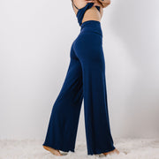 Wide Leg lounge pants with a Foldover Waist