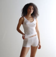 silk cashmere lingerie set includes tank and Shorts