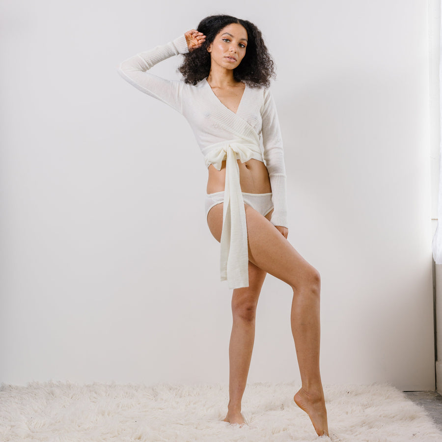 Mohair and Merino Wool Wrap Cardigan Shrug