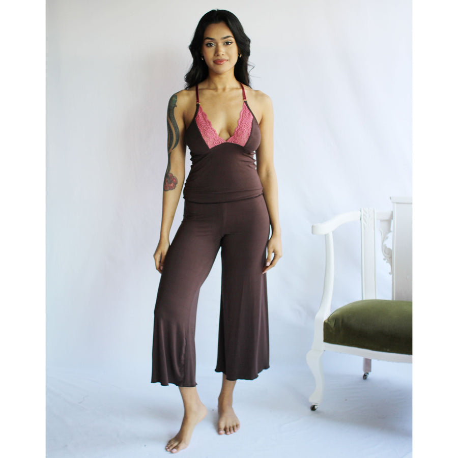 Lingerie Pajama Set including Bamboo Pants and Camisole