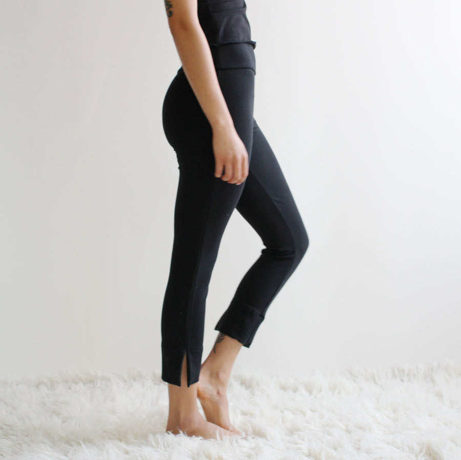 Organic Cotton Leggings with cropped hem detail