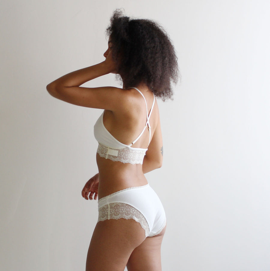 Organic Cotton Lingerie Set Including the Bralette and Panties Sandmaiden Sleepwear Organic Cotton Lingerie Set Including the Bralette and Panties Sandmaiden Sleepwear