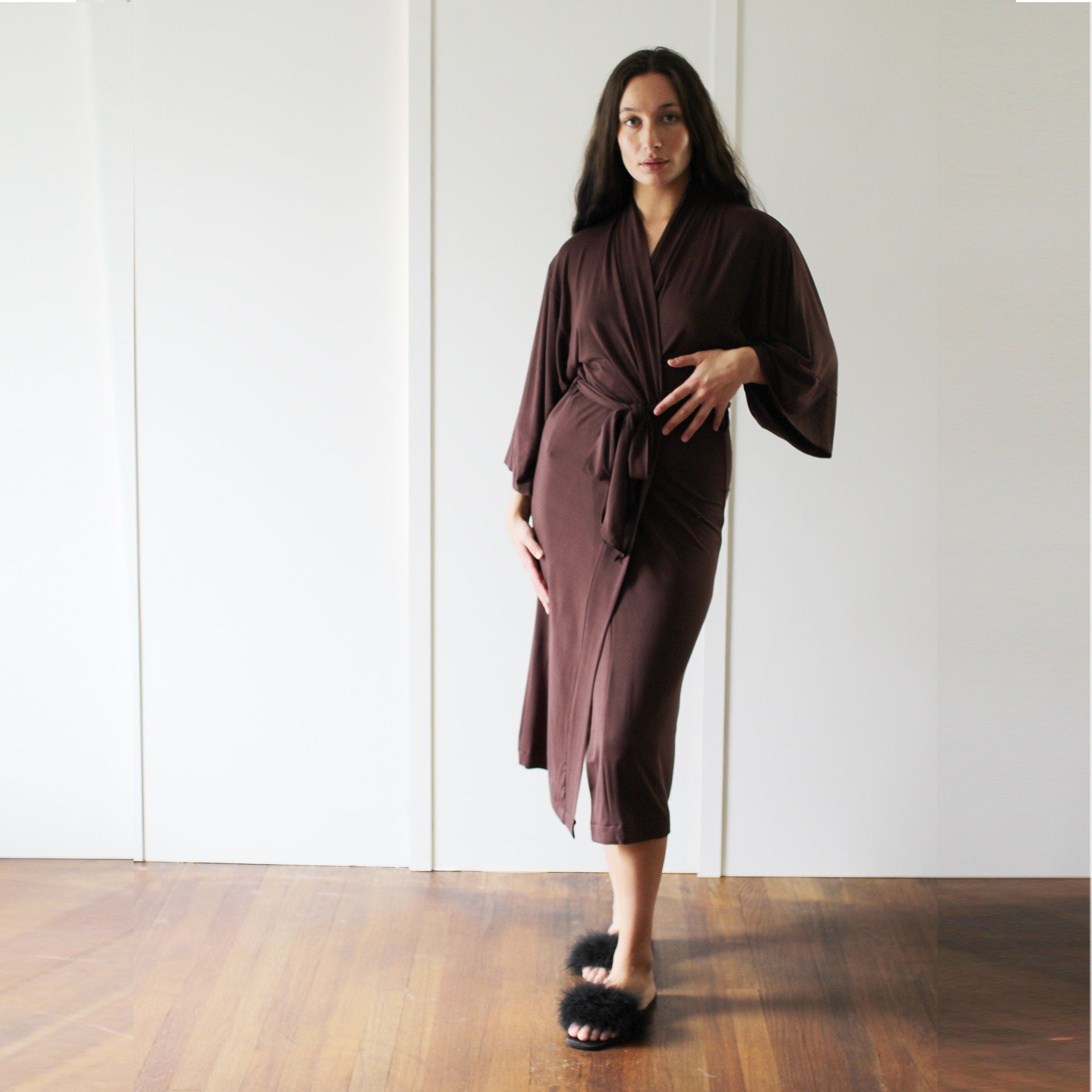 Floor length kimono robe best sale