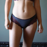 Organic Cotton Underwear Set, 2 Piece Set, including Lace Trimmed Bralette and Panties, Size Small, XS
