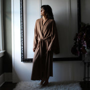 Merino Wool Kimono Robe, Womens Dressing Gown, Warm Winter Robe, Made in the USA, Ready to Ship