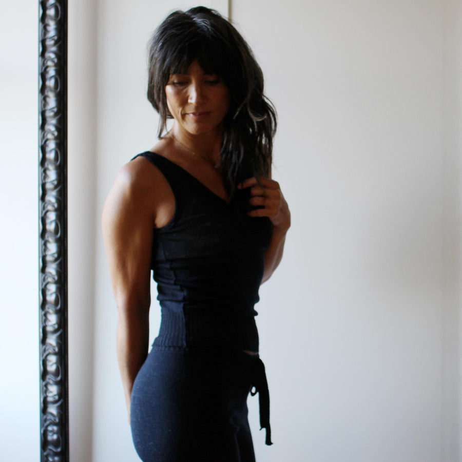 Merino Wool Sweater Tank Top