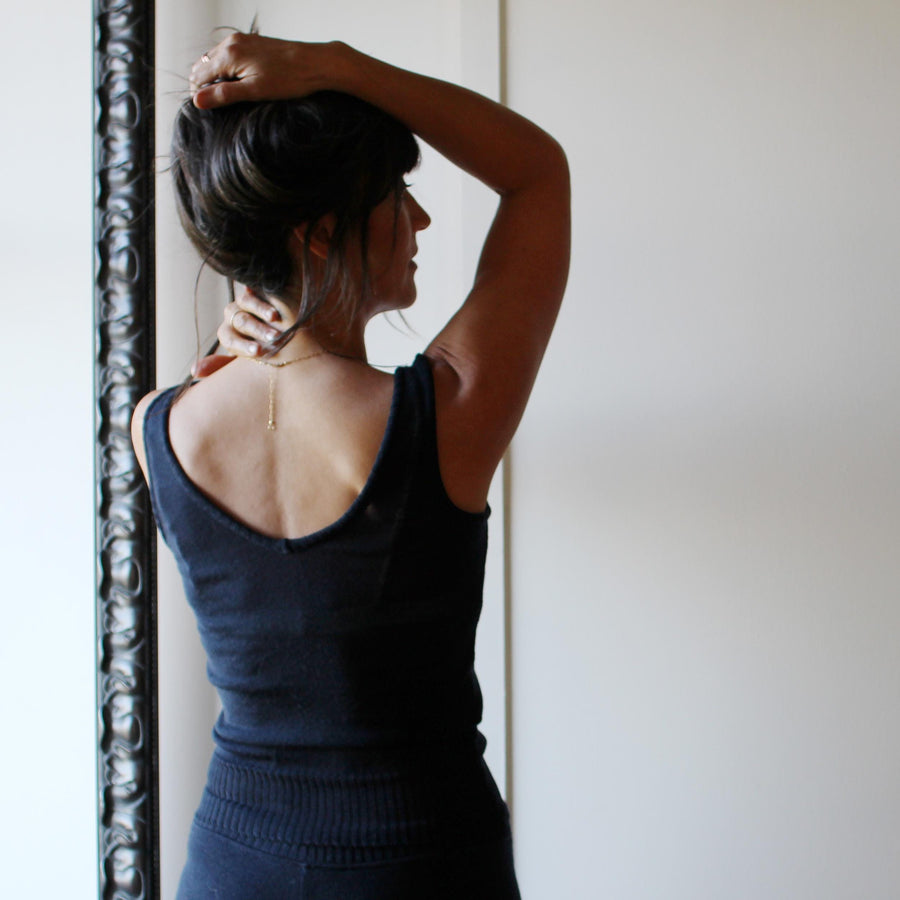 Merino Wool Sweater Tank Top