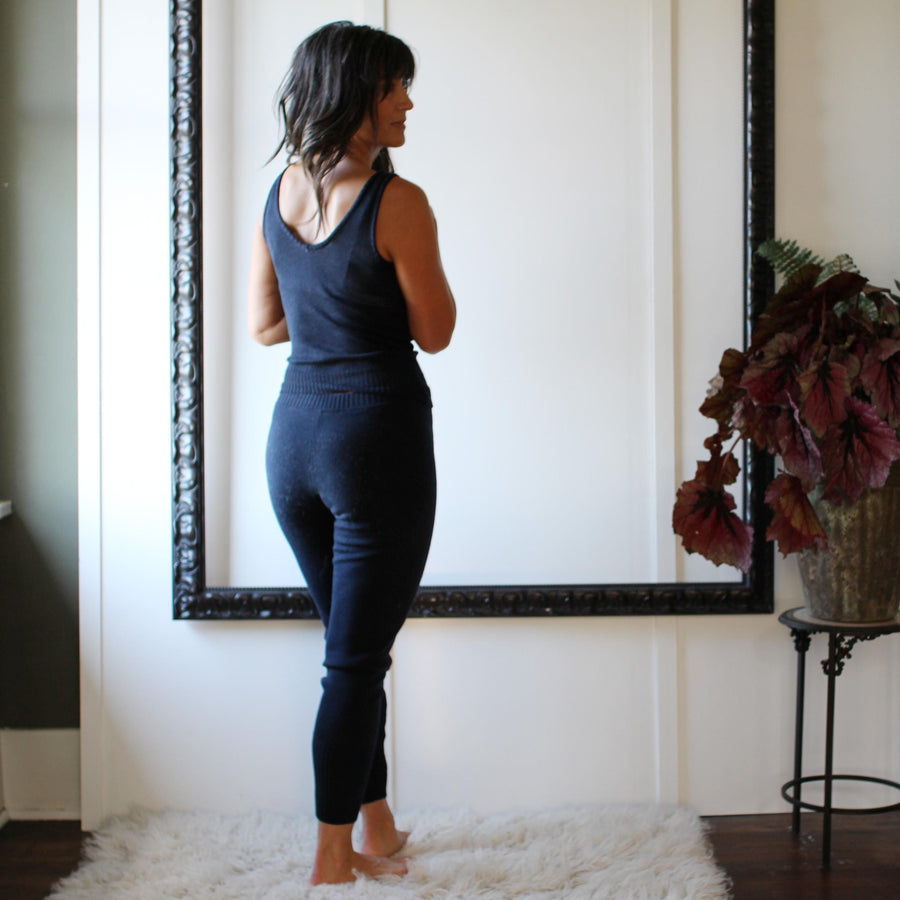 Merino Wool Lounge Pants in Sweater Knit