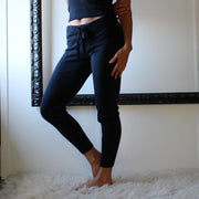 Merino Wool Lounge Pants in Sweater Knit with Wool Drawstring, Made to Order, Made in the USA