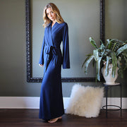 long bamboo robe with side pockets