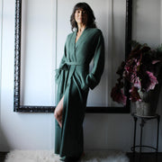 Merino Wool Robe: Long Knit Robe with Pockets, Large