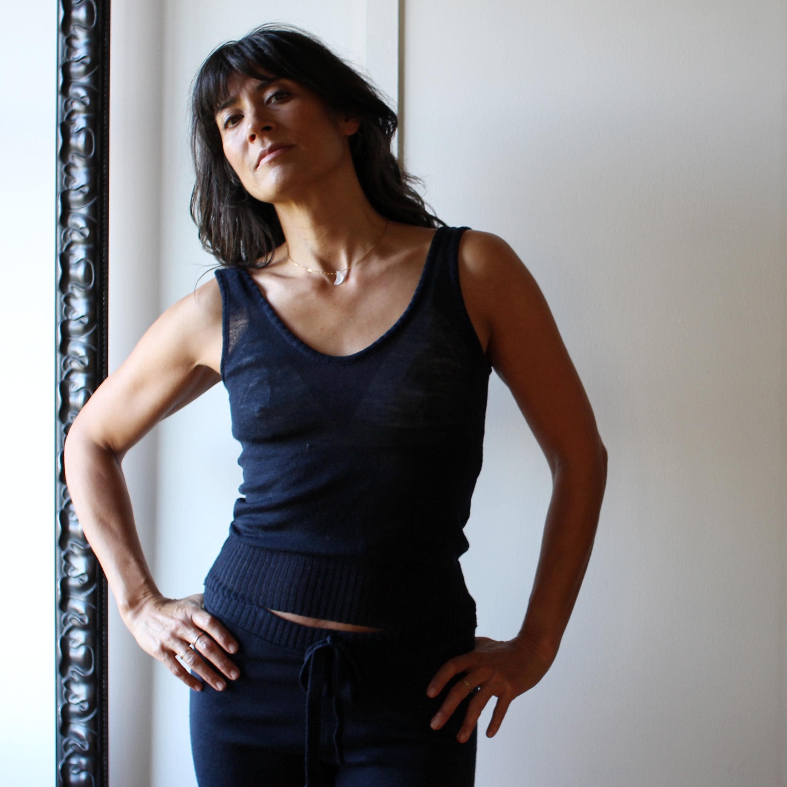 Merino Wool Sweater Tank Top