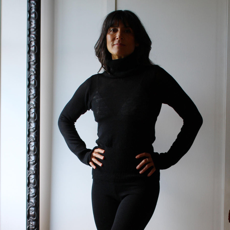 Merino wool turtleneck sweater