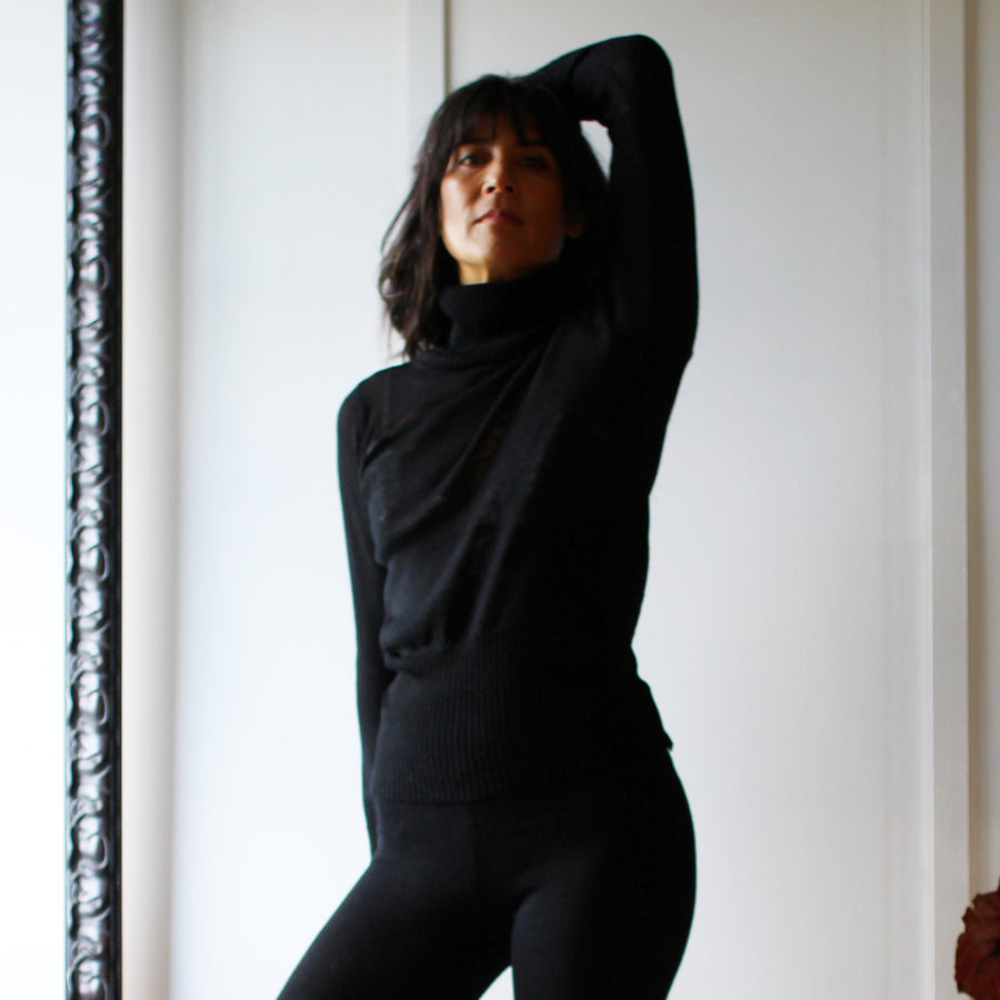 Merino wool turtleneck sweater