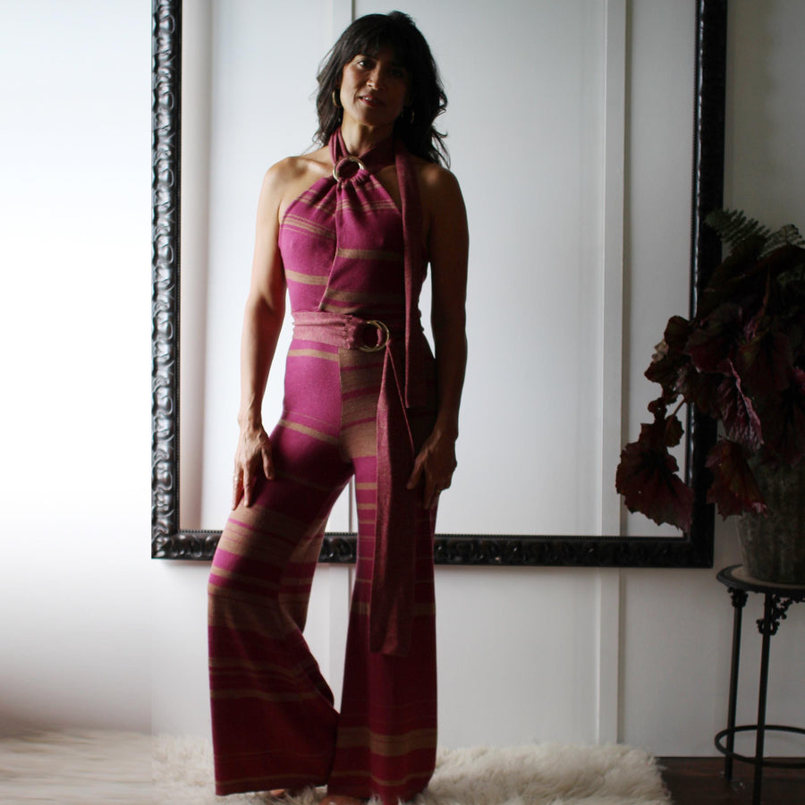 Silk and Merino Wool Sweater Knit Jumpsuit