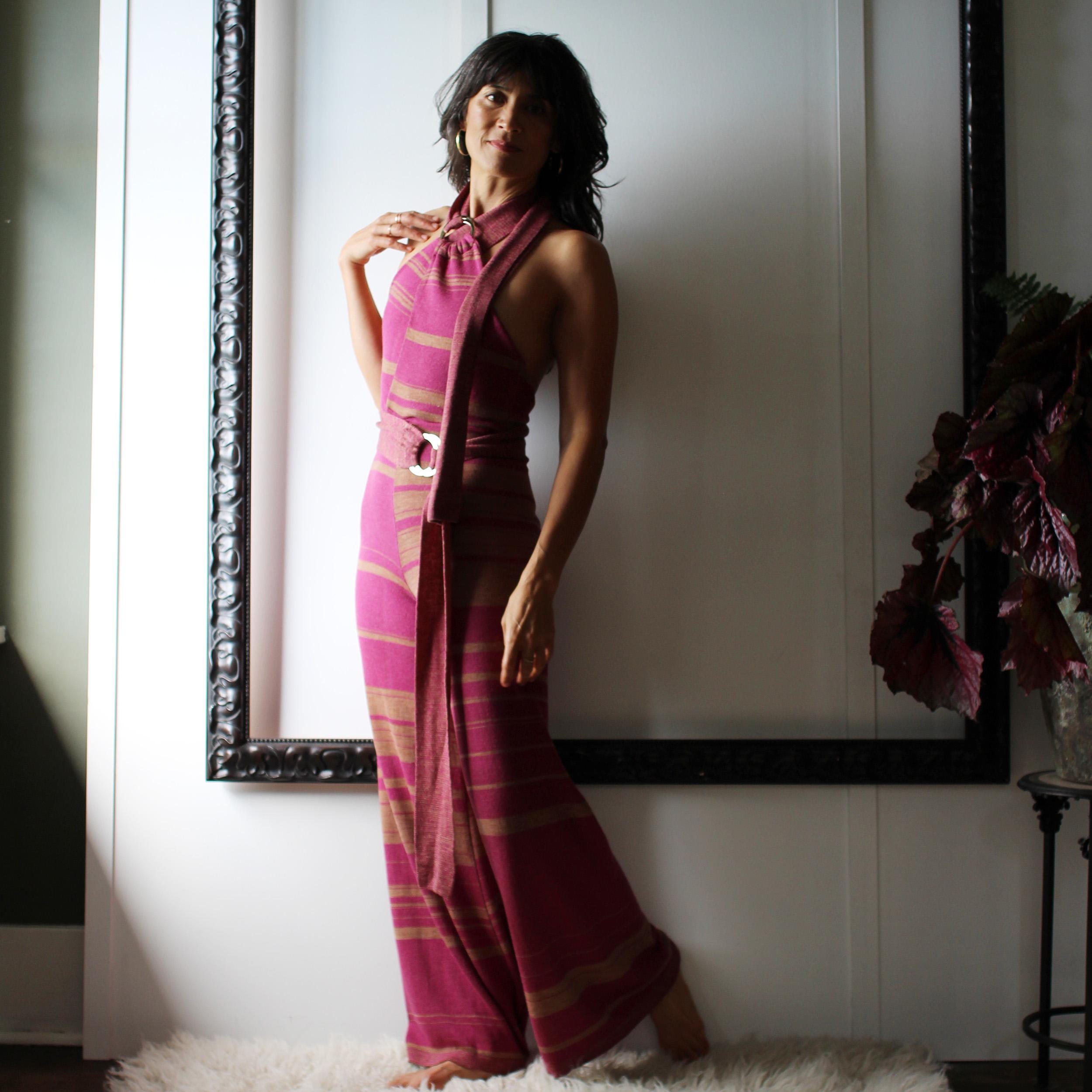Silk and Merino Wool Sweater Knit Jumpsuit