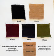 Merino Wool Lounge Pants: USA Made Sweater Knit with Drawstring, Size Small