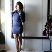 Silk and Merino Wool Cowl Neck Dress