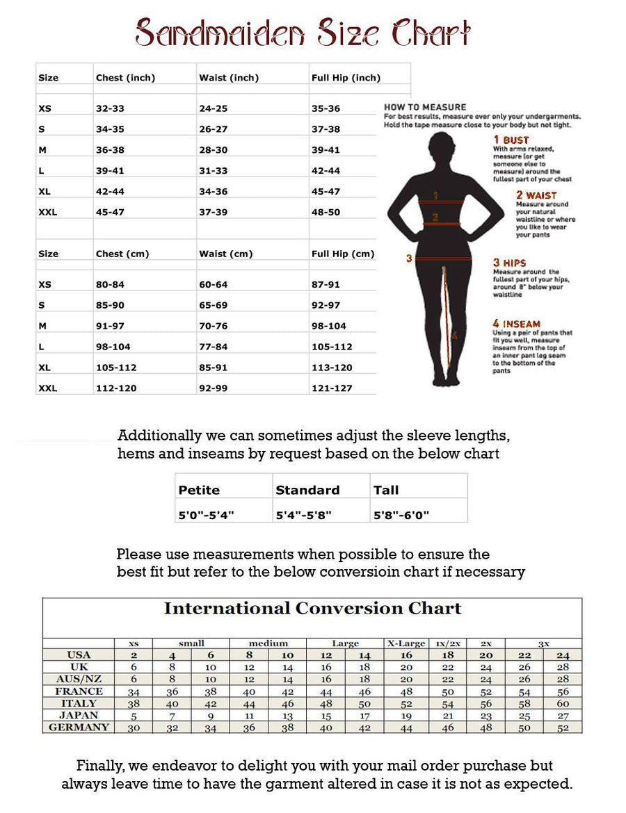 WOMENS BOODY SIZE CHART - Hooked On Bamboo