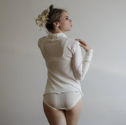 Silk Cashmere Sweater, Sheer Turtleneck, Womens Jumper, Ivory Sweater, Silk Knit, Cashmere Sweater, Made to Order