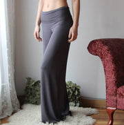 bamboo foldover lounge pants with a wide leg