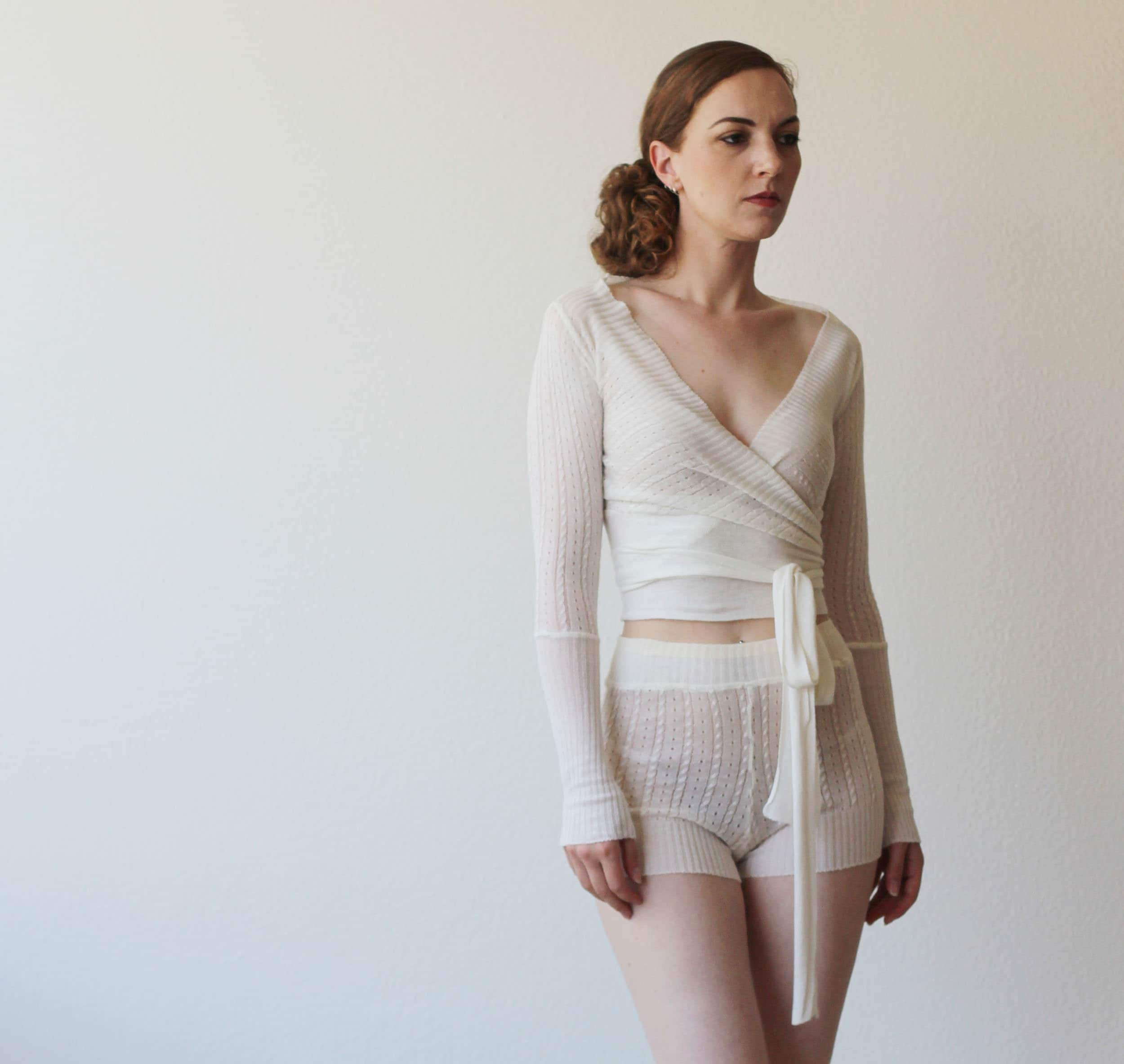 Cashmere shrug clearance ivory