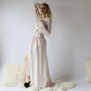 Long Merino Wool Robe, Womens Full Length Robe