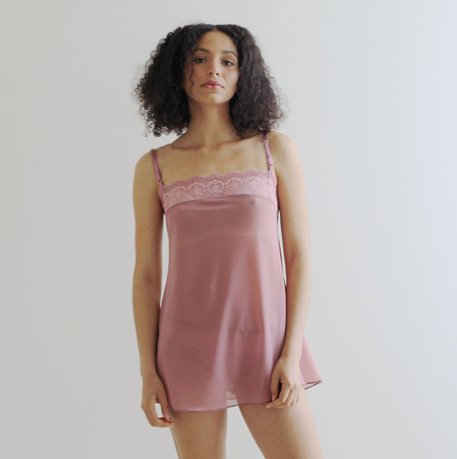 Sheer mesh nightgown with lace cups and scalloped hemline – Sandmaiden  Sleepwear