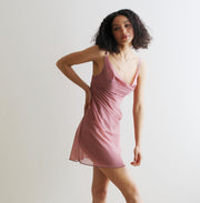 Sheer Lingerie Nightgown Chemise with a draped neckline