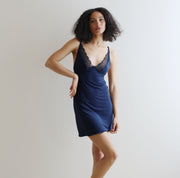 Short Nightgown in Bamboo with Lace Trim - NOUVEAU womens bamboo sleepwear range - made to order