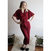 Bamboo Pajama Set including Wrap Bed Jacket and Drawstring Capri