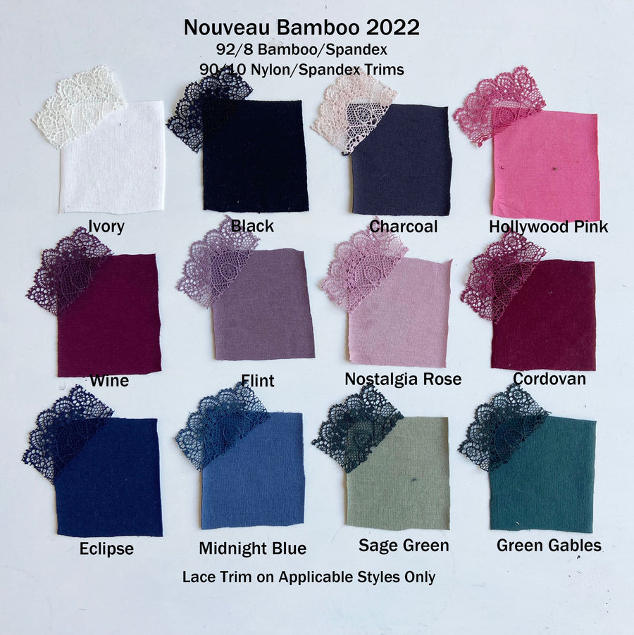 sleepwear bamboo nightshirt with lace trim  - NOUVEAU womens bamboo sleepwear range - made to order