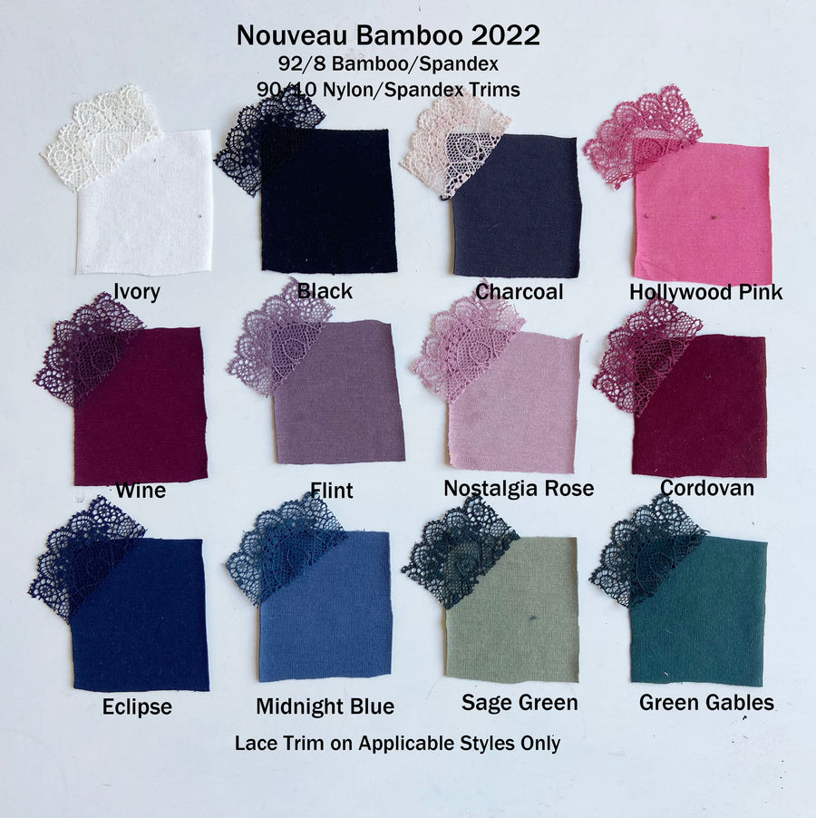 bamboo sleep shorts with lace godets - NOUVEAU bamboo sleepwear range - made to order