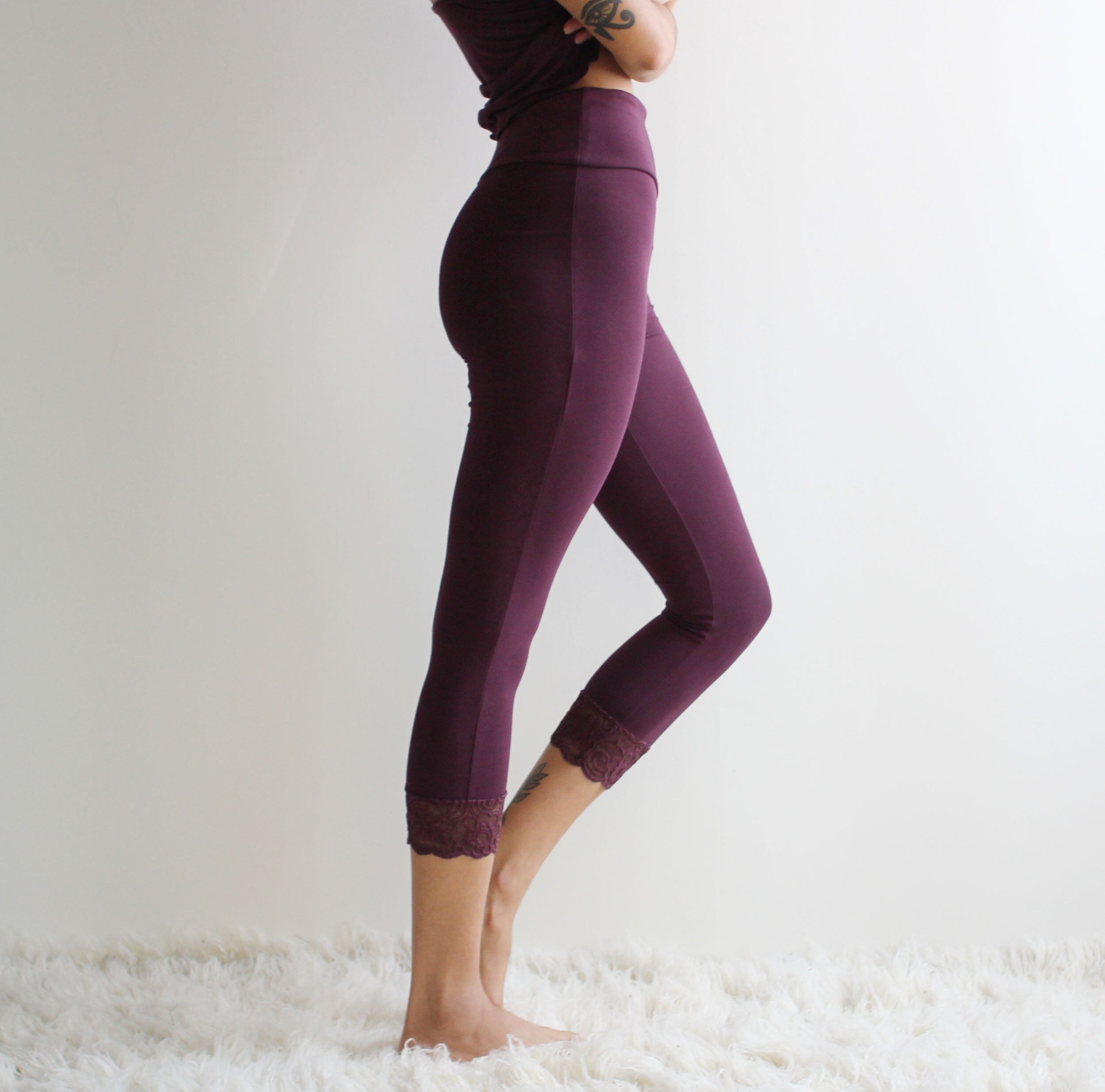 Organic Cotton Yoga Pants, Bamboo Yoga Leggings, Lounge Pants