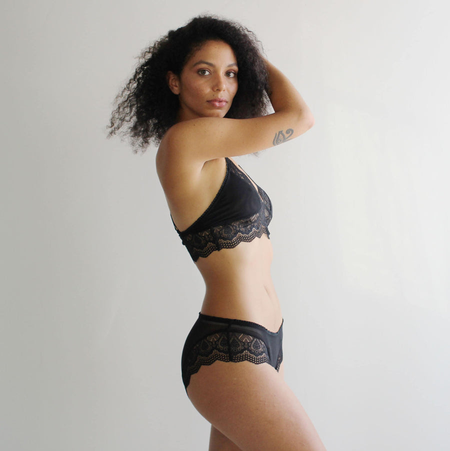 womens lace lingerie set including the full back panty – Sandmaiden  Sleepwear