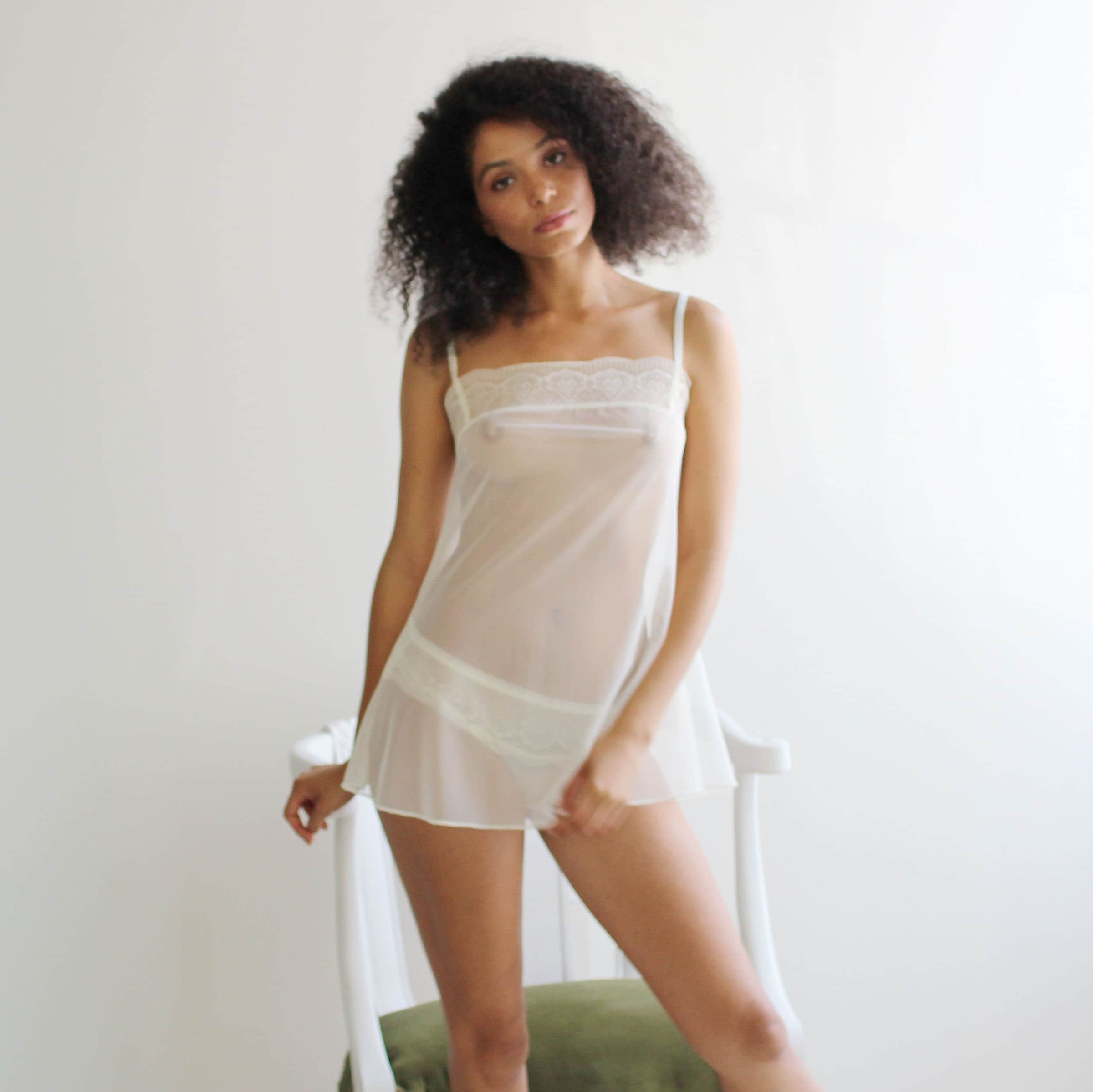 Sheer Lingerie Set includes lace trim babydoll camisole and panties – Sandmaiden Sleepwear Sheer Lingerie Set includes lace trim babydoll camisole and panties – Sandmaiden Sleepwear