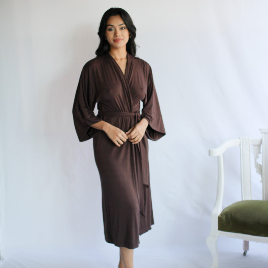 Womens Midi Length Kimono Robe